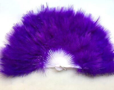 Веер из перьев Индейки - Фиолетовый цвет