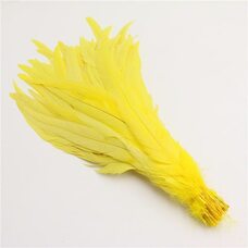 Перья петуха 30-35 см. 1 шт. Желтый цвет