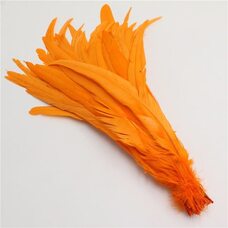 Перья петуха 30-35 см. 1 шт. Оранжевый цвет