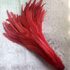 Перья петуха 35-40 см. 1 шт. Красный цвет