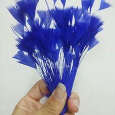 Перья индейки "Геометрия" 10-15 см. 20 шт. Синий цвет