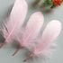 Набор перьев гуся 13-18 см, 20 шт, светло-розовый