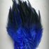 Перья петуха двухцветные 10-15 см. 50 шт. Синего цвета
