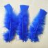 Плоские перья индейки 12-18 см. 20 шт. Синий цвет
