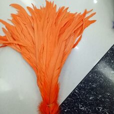 Перья петуха 35-40 см. 1 шт. Оранжевый цвет