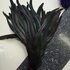 Перья петуха 35-40 см. Черного цвета - 1 шт.