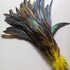 Перья петуха двухцветные 30-35 см. Желтый цвет