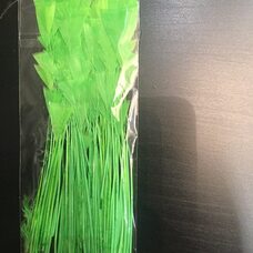 Перья индейки "Геометрия" 10-15 см. 20 шт. Зеленый цвет