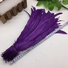 Перья петуха 30-35 см. 1 шт. Фиолетового цвета