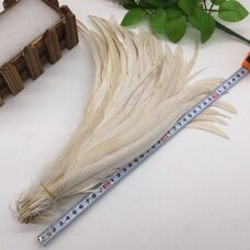 Перья петуха 30-35 см. 1 шт. Бежевый цвет