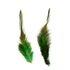 Перья петуха двухцветные 10-15 см. 50 шт. Зеленый цвет