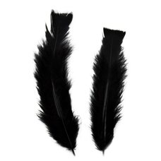 Плоские перья индейки 12-18 см. 20 шт. Черный цвет