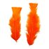 Плоские перья индейки 12-18 см. 20 шт. Оранжевый цвет