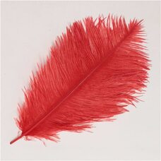 Премиум перья страуса 40-45 см. Красный цвет