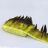 Тесьма из перьев петуха на ленте 12-20 см, 1м. Желтый цвет
