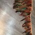 Тесьма из перьев петуха на ленте 12-20 см, 1м. Коричневый цвет