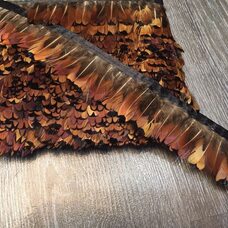 Тесьма из декоративных перьев фазана 4-5 см, 1м. 6