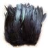 Перья петуха двухцветные 12-18 см. 20 шт. Черного цвета