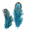 Декоративные перья разноцветные 5-8 см. 20 шт. Голубые