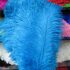 Перья страуса 25-30 см. Голубой цвет
