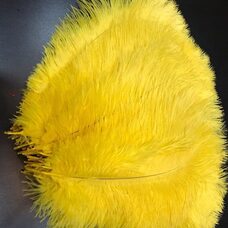 Перья страуса 30-35 см. Желтый цвет