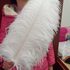 Премиум перья страуса 55-60 см. Белый цвет