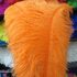 Премиум перья страуса 55-60 см. Оранжевый цвет
