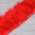 Тесьма из перьев марабу на ленте 15-18 см, 1м. Красный цвет