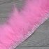 Тесьма из перьев марабу на ленте 15-18 см, 1м. Розовый цвет