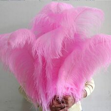 Премиум перья страуса 65-70 см. Розовый цвет