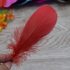 Пушистые перья гуся 13-18 см, 20 шт. Красного цвета