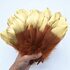 Пушистые перья гуся 15-20 см, 10 шт. Кофейно-золотой цвет