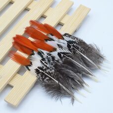 Декоративные перья алмазного фазана 4-7 см. 10 шт.