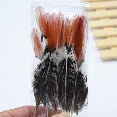 Декоративные перья алмазного фазана 4-7 см. 10 шт.
