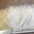 Тесьма из перьев страуса на ленте 8-10 см, 1м. - Бежевый цвет