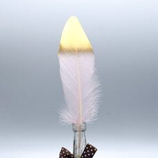 Пушистые перья гуся 15-20 см, 10 шт. Светло-розовый с золотом