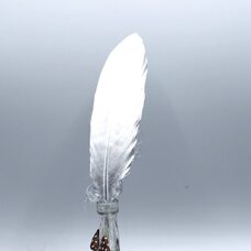 Пушистые перья гуся 15-20 см, 10 шт. Серебряного цвета