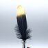 Пушистые перья гуся 15-20 см, 10 шт. Черные с золотистым кончиком
