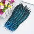 Декоративные перья алмазного Pheasаnt 23-28 см. 1 шт. Голубой цвет