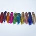 Декоративные перья Pheasаnt разноцветные 5-8 см. 20 шт. Синего цвета