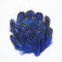 Декоративные перья Pheasаnt разноцветные 5-8 см. 20 шт. Синего цвета