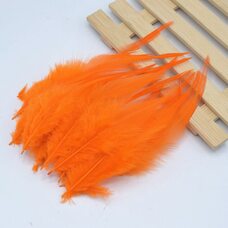 Перья петуха 10-15 см. 20 шт. Оранжевый цвет