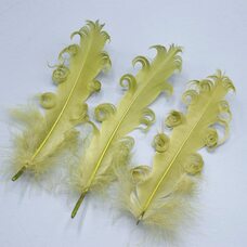 Перья гуся "кудри" 13-18 см. 10 шт. Хаки цвет