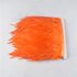 Тесьма из перьев петуха на ленте 10-15 см, 1м. Оранжевый цвет