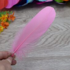 Пушистые перья гуся 13-18 см, 20 шт. Ярко-розового цвета #30