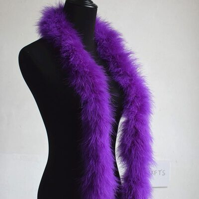 Толстые боа марабу Люкс, длинна 2м, 50гр -  Фиолетовый цвет