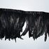 Тесьма из перьев петуха на ленте 25-30 см. Черный цвет