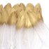 Пушистые перья гуся 15-20 см, 10 шт. Бело-золотого цвета