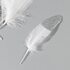 Пушистые перья гуся 15-20 см, 10 шт. Белые с серебрянной крошкой
