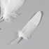 Пушистые перья гуся 15-20 см, 10 шт. Белые с серебрянной крошкой